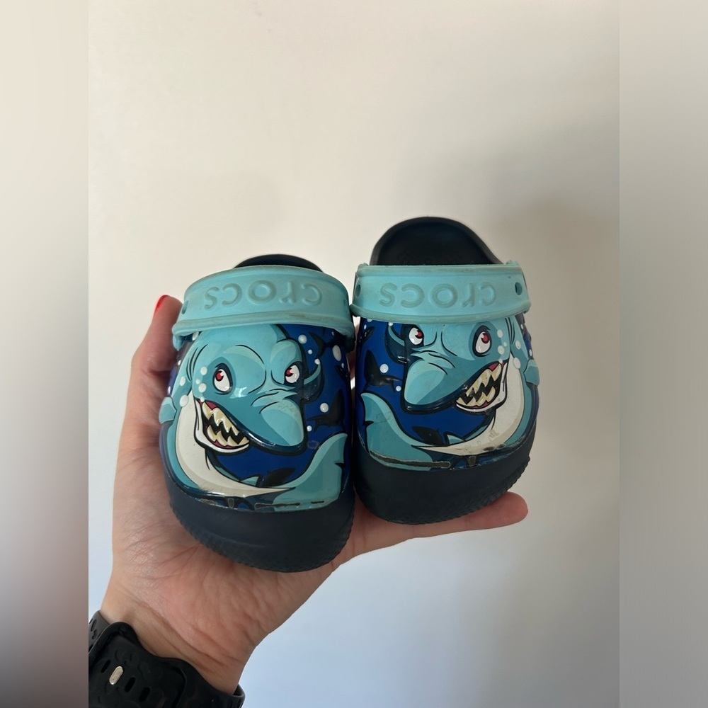 Crocs light up shark clogs